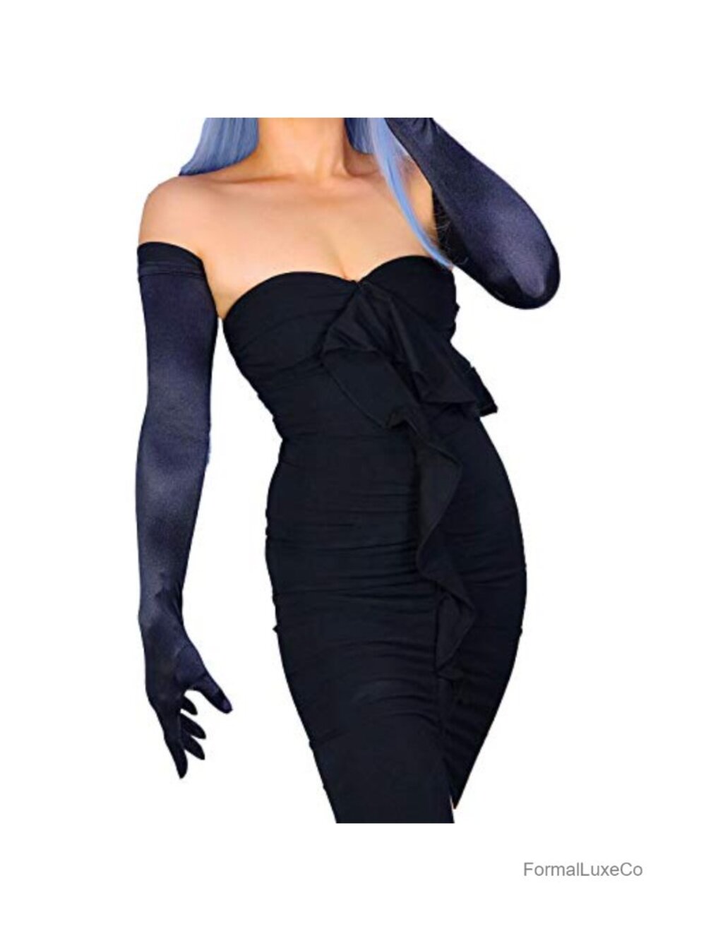 Long Satin Gloves 70cm Stretchy Opera Evening Wedding Bridal Cosplay